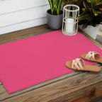 Maximal Hot Pink Solid Color Outdoor Rug Gallery Image 2