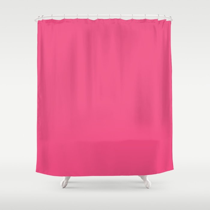 Maximal Hot Pink Solid Color Shower Curtain Gallery Image 1