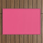 Maximal Hot Pink Solid Color Outdoor Rug Gallery Image 1