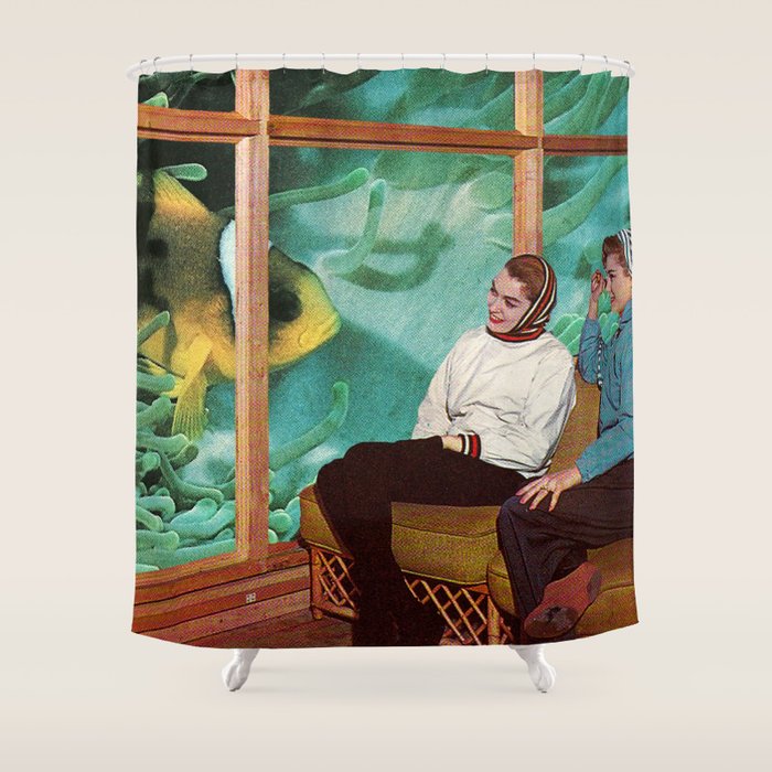 Hello Fish Shower Curtain Gallery Image 1