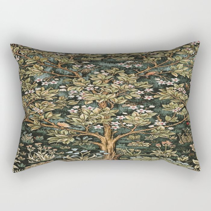 William Morris Tree Of Life, Morris floral, No 4. Rectangular Pillow Gallery Image 2