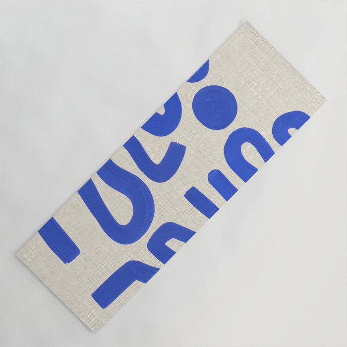 Blue Zig Wiggles Yoga Mat Gallery Image 1