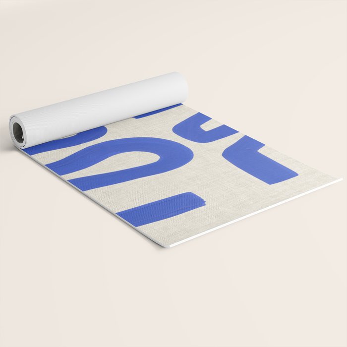 Blue Zig Wiggles Yoga Mat Gallery Image 2