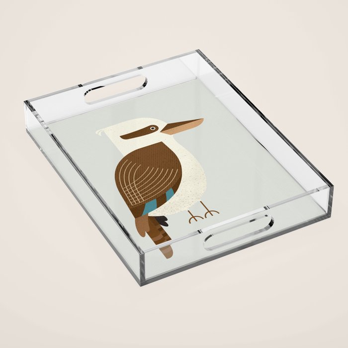 Whimsy Laughing Kookaburra Acrylic Tray Gallery Image 1