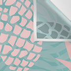 Summer, Pineapple Art, Pink, Turquoise, Teal Wall Tapestry Gallery Image 3