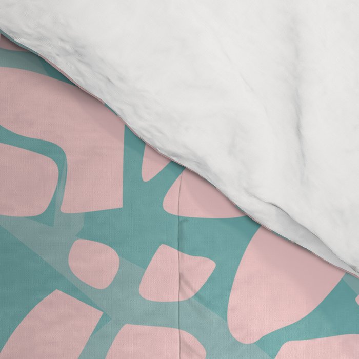 Summer, Pineapple Art, Pink, Turquoise, Teal Comforter Gallery Image 4