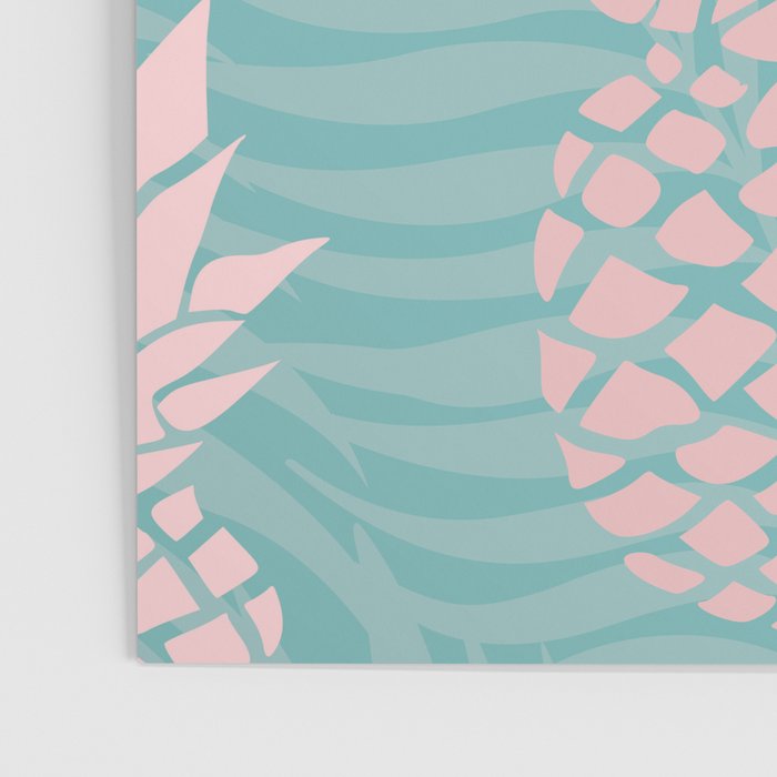 Summer, Pineapple Art, Pink, Turquoise, Teal Poster Gallery Image 3