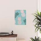 Summer, Pineapple Art, Pink, Turquoise, Teal Poster Gallery Image 2