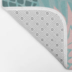 Summer, Pineapple Art, Pink, Turquoise, Teal Bath Mat Gallery Image 2