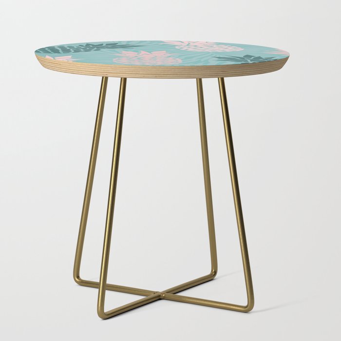 Summer, Pineapple Art, Pink, Turquoise, Teal Side Table Gallery Image 1