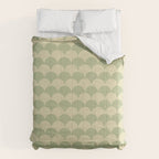 Soft green geometric scallop pattern Comforter Gallery Image 6