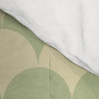 Soft green geometric scallop pattern Comforter Gallery Image 4