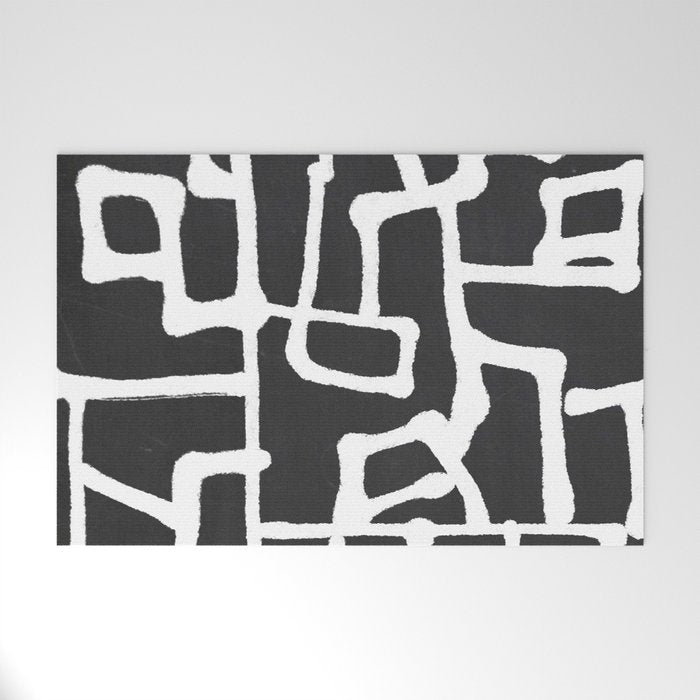 abstract-black and white Welcome Mat Gallery Image 1