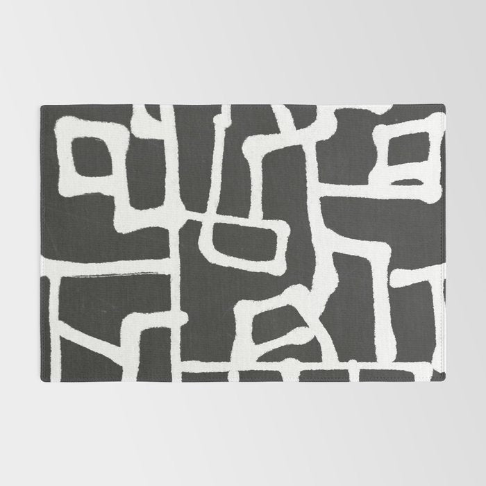 abstract-black and white Rug Gallery Image 2
