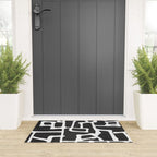 abstract-black and white Welcome Mat Gallery Image 3