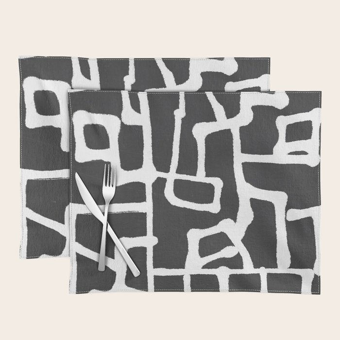 abstract-black and white Placemat Gallery Image 1
