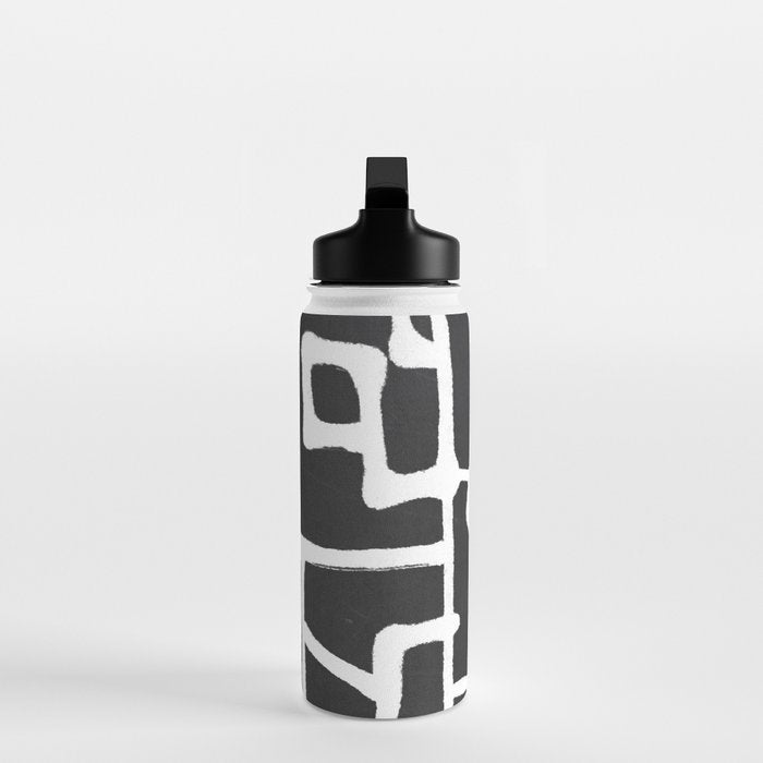 abstract-black and white Water Bottle Gallery Image 3