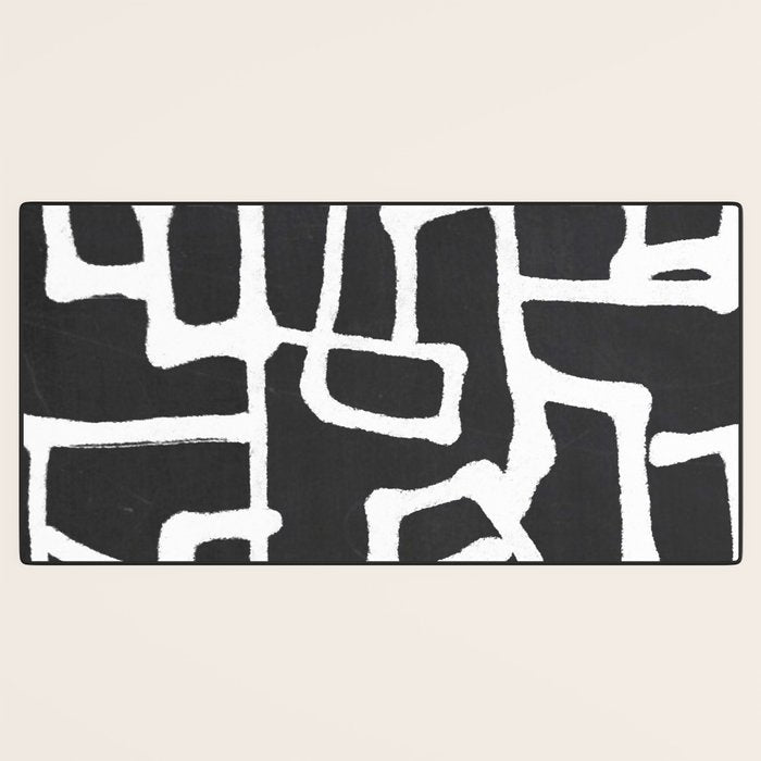 abstract-black and white Desk Mat Gallery Image 3