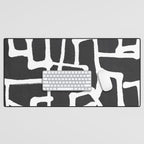 abstract-black and white Desk Mat Gallery Image 1