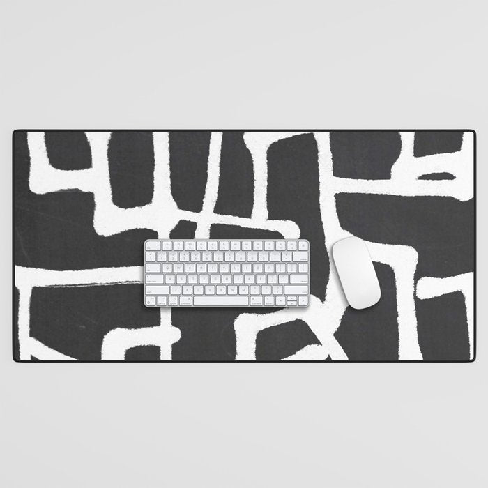 abstract-black and white Desk Mat Gallery Image 1
