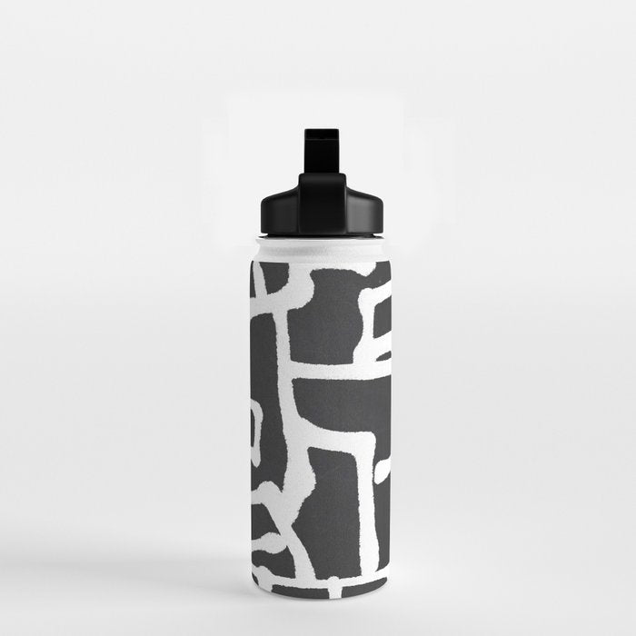 abstract-black and white Water Bottle Gallery Image 2