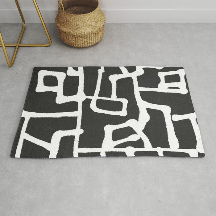 abstract-black and white Rug Gallery Image 1