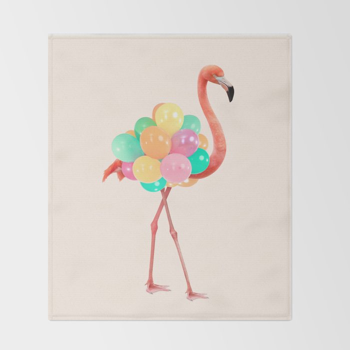 FLAMINGO PARTY Throw Blanket Gallery Image 2
