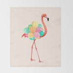 FLAMINGO PARTY Throw Blanket Gallery Image 2