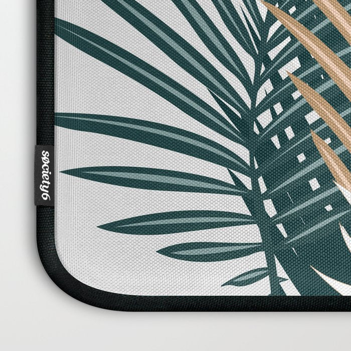 Gold and Green Palm Leaves Laptop Sleeve Gallery Image 3