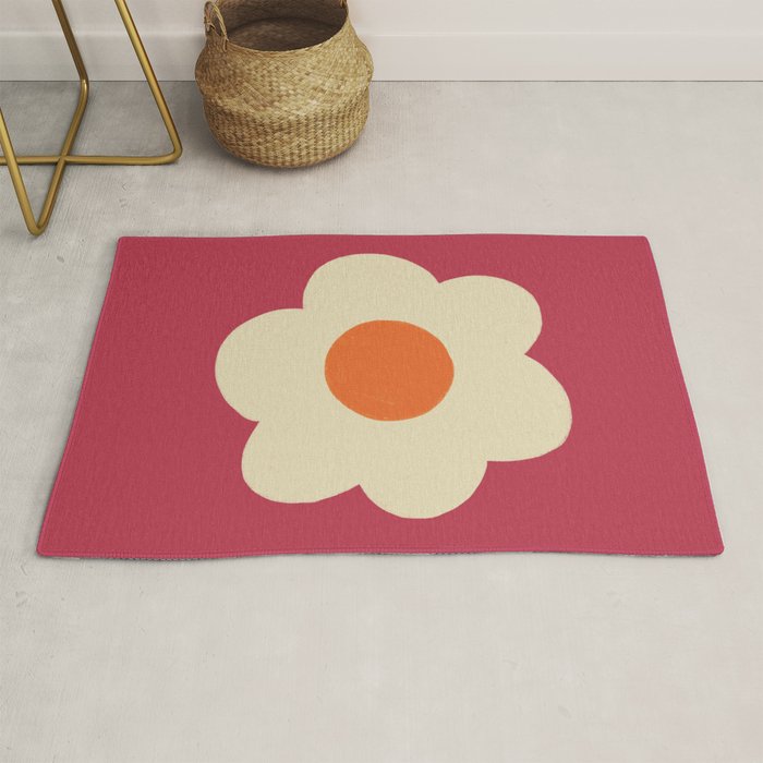 Magenta flower Rug Gallery Image 1
