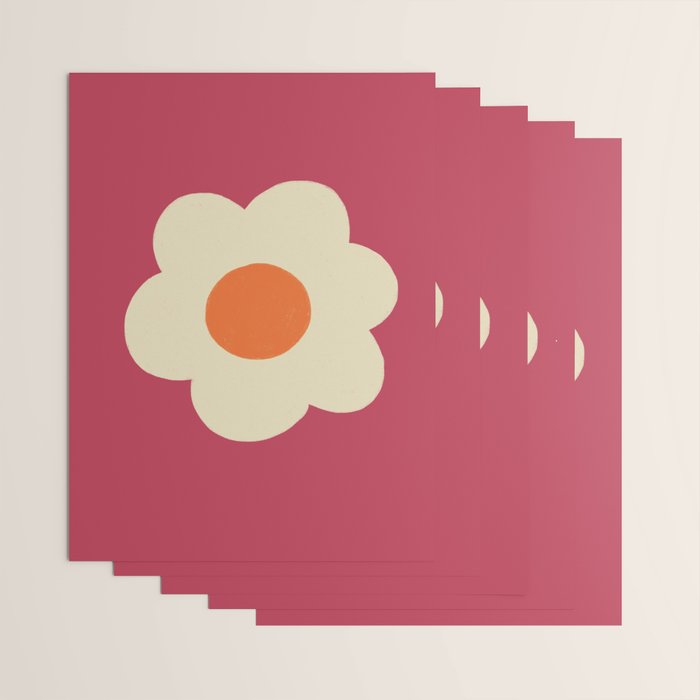 Magenta flower Wrapping Paper Gallery Image 3