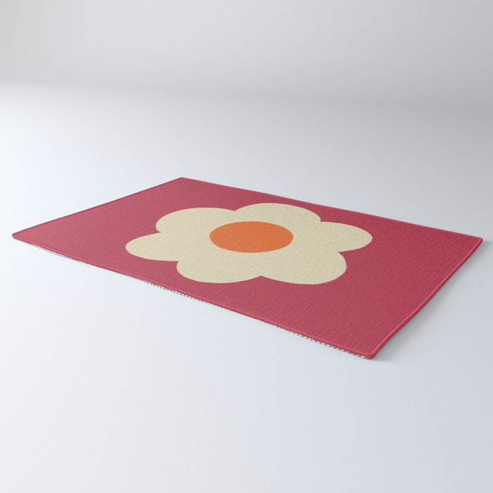Magenta flower Rug Gallery Image 3