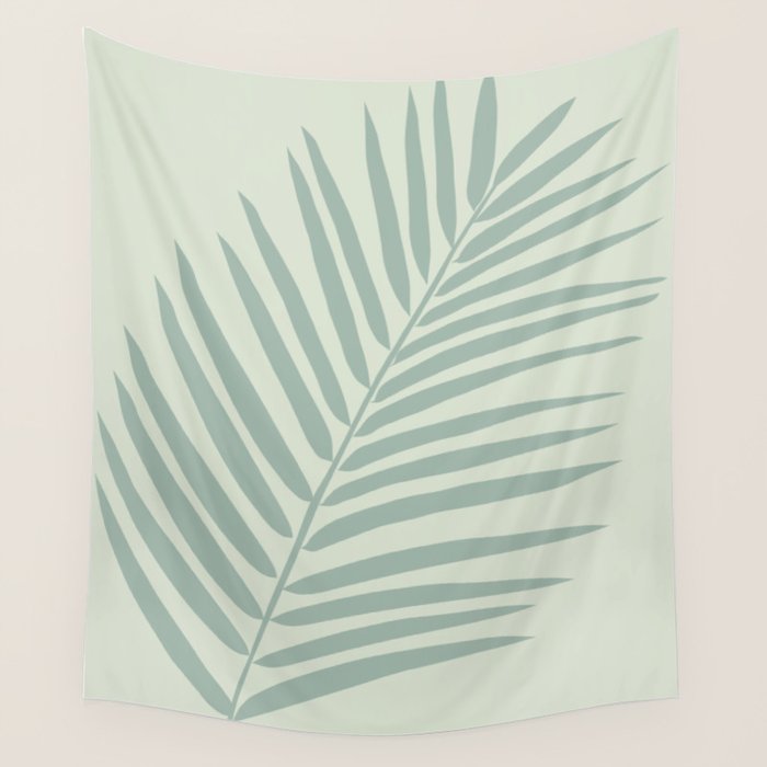 Palm Leaf Sage Wall Tapestry Gallery Image 4