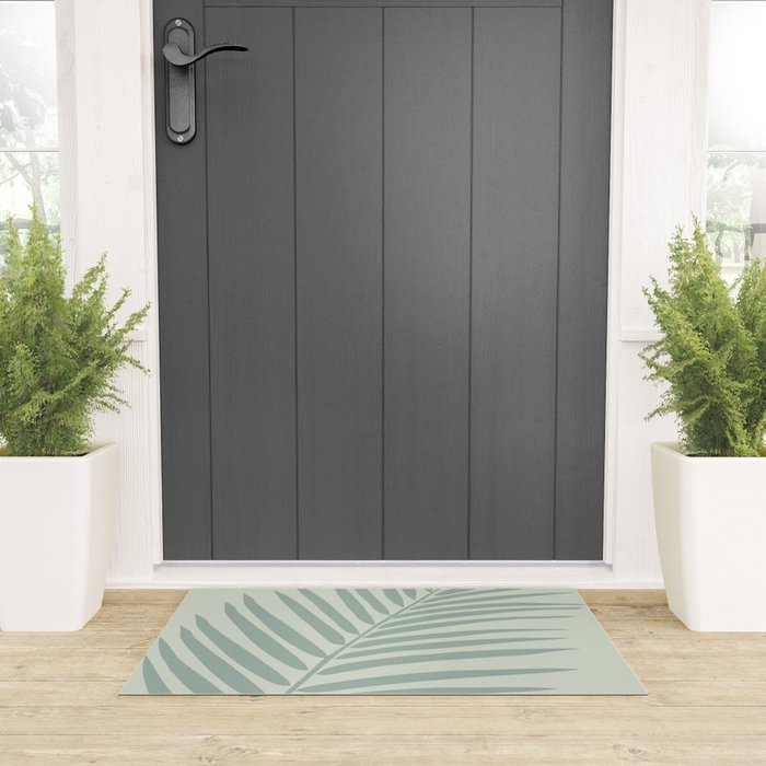 Palm Leaf Sage Welcome Mat Gallery Image 3