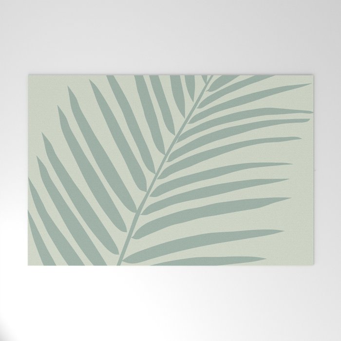Palm Leaf Sage Welcome Mat Gallery Image 1