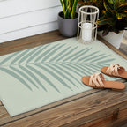 Palm Leaf Sage Outdoor Rug Gallery Image 2