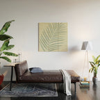 Palm Leaf Sage Wood Wall Art Gallery Image 2