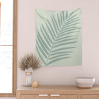 Palm Leaf Sage Wall Tapestry Gallery Image 2
