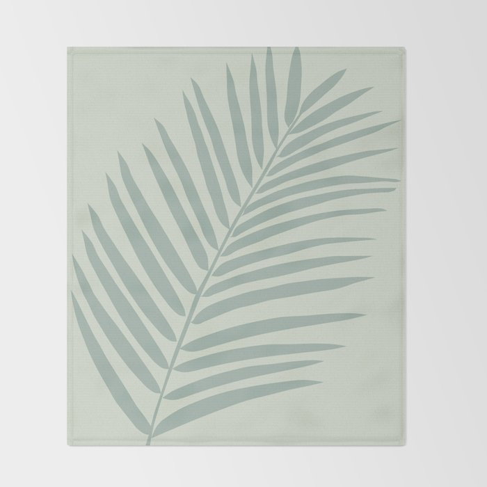Palm Leaf Sage Throw Blanket Gallery Image 2