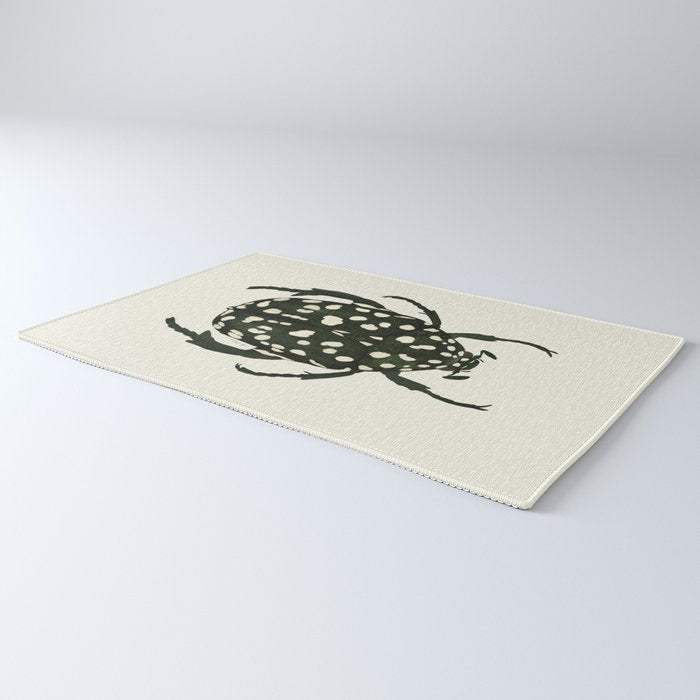 green beetle insect Rug Gallery Image 3