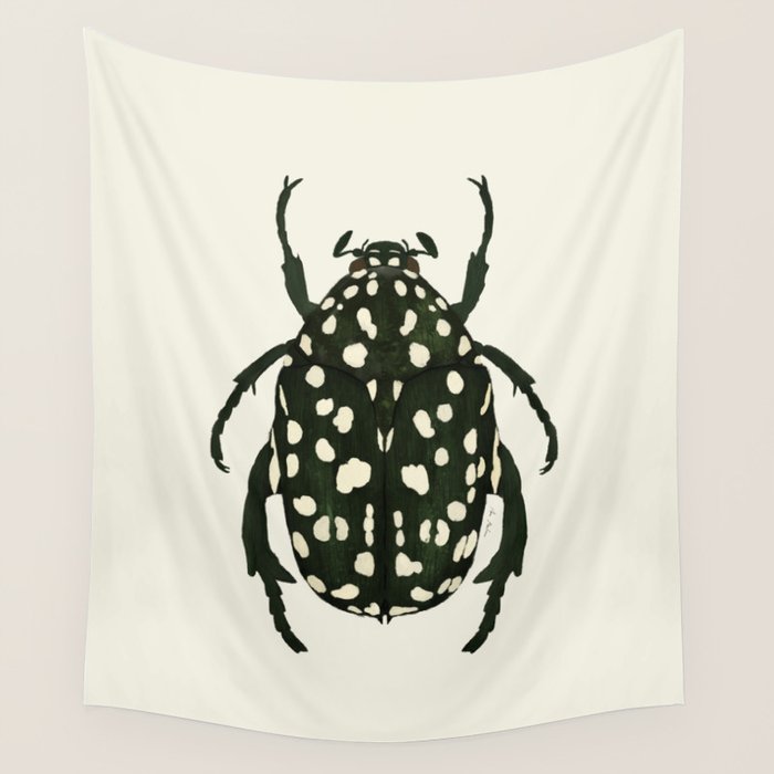 green beetle insect Wall Tapestry Gallery Image 4