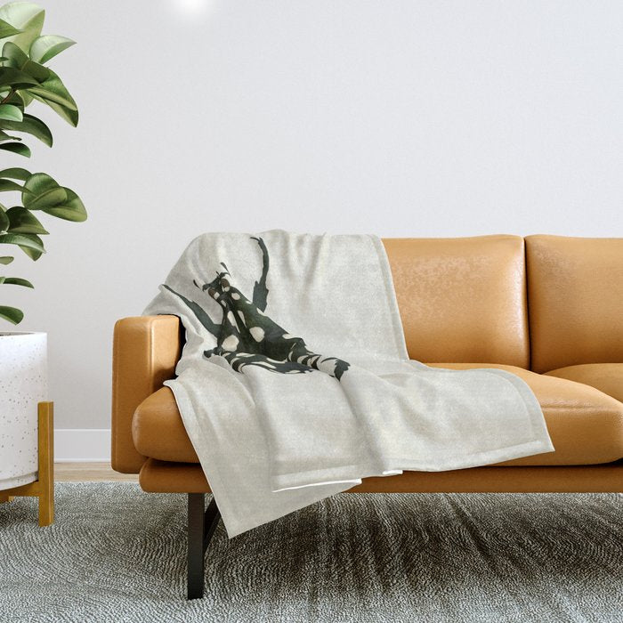 green beetle insect Throw Blanket Gallery Image 1