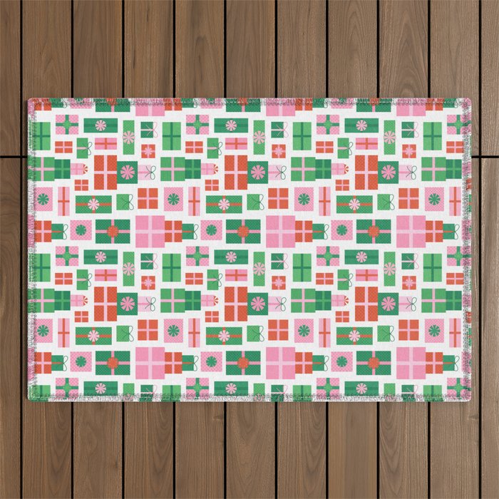 Oh What Fun - Red and Green Outdoor Rug Gallery Image 1