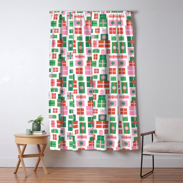 Oh What Fun - Red and Green Window Curtain Gallery Image 1