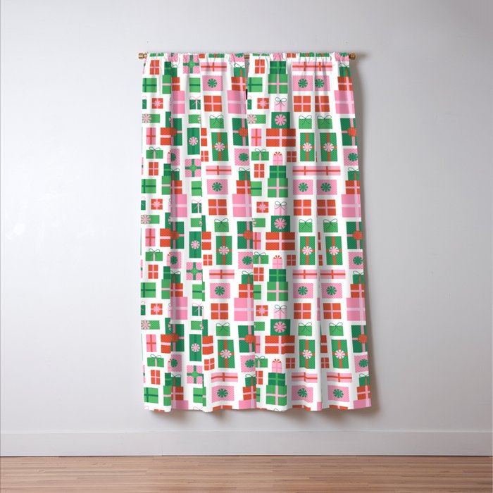 Oh What Fun - Red and Green Window Curtain Gallery Image 3