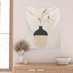 Minimal Abstract Art Vase Flower 3a Wall Tapestry Gallery Image 2