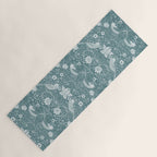 William Morris Strawberry Thief Soft Teal Yoga Mat Gallery Image 1