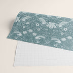 William Morris Strawberry Thief Soft Teal Wrapping Paper Gallery Image 2