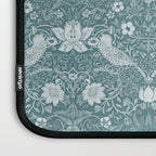 William Morris Strawberry Thief Soft Teal Laptop Sleeve Gallery Image 3