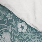 William Morris Strawberry Thief Soft Teal Comforter Gallery Image 4